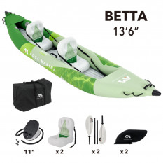 Каяк двухместный с веслами Aqua Marina Betta-412 S24 