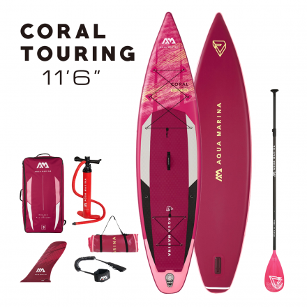 SUP доска с веслом AQUA MARINA Coral Touring 11&#039;6&quot; S22 