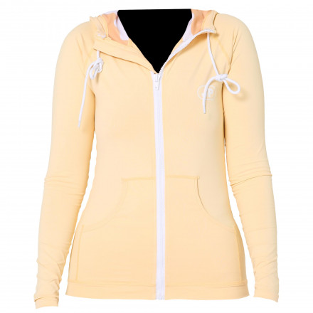 Женская гидромайка длинный рукав Jetpilot Zahra L/S Ladies Hooded Rashie yellow S24 1